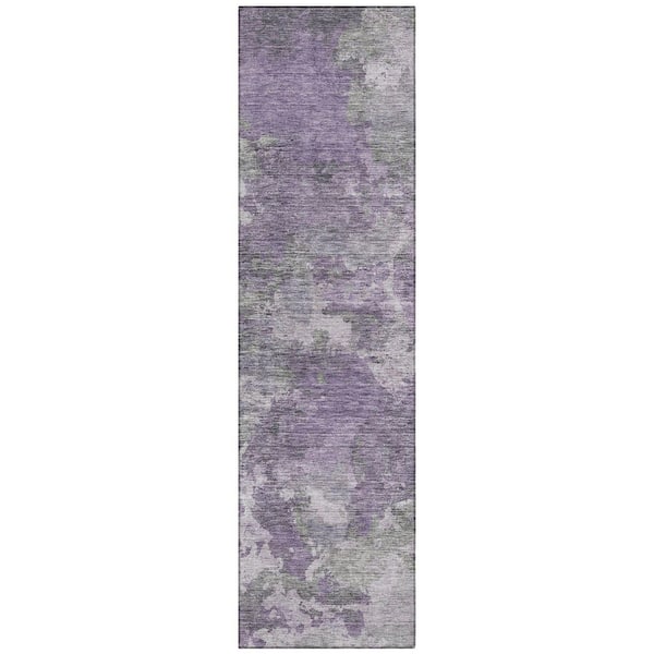 Chantille Machine Washable Indoor/Outdoor Abstract ACN1991 Purple 2 ft. 3 in. x 7 ft. 6 in. Runner Rug