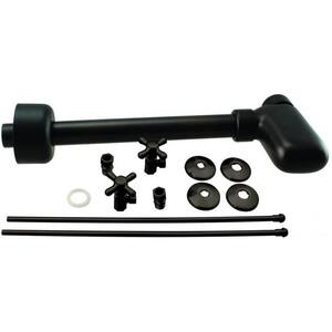 European Pedestal Lavatory Kit with Cross Handles, Oil Rubbed Bronze