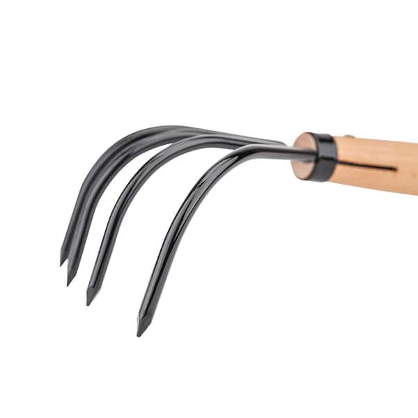 Garden Tools Hand Cultivator Handheld Triple Claw Hand Rake with Woode –  BerryandBird