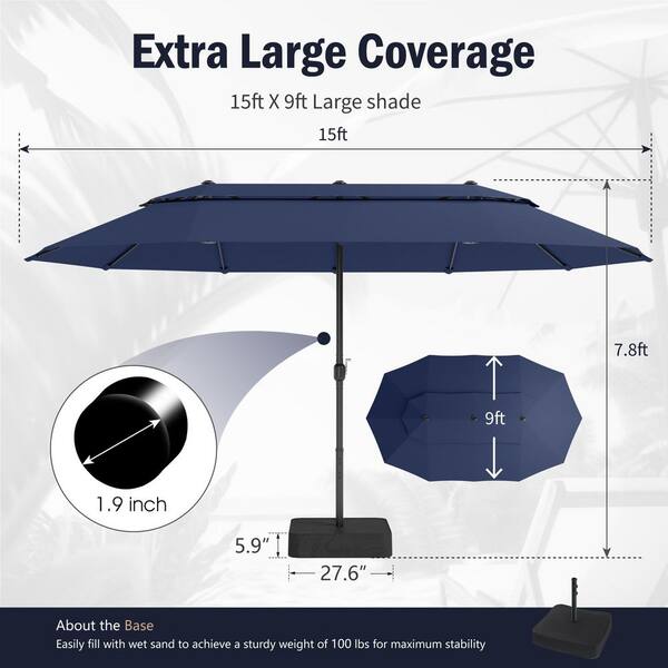 costco patio umbrella and stand SunVilla 10' Cantilever Umbrella