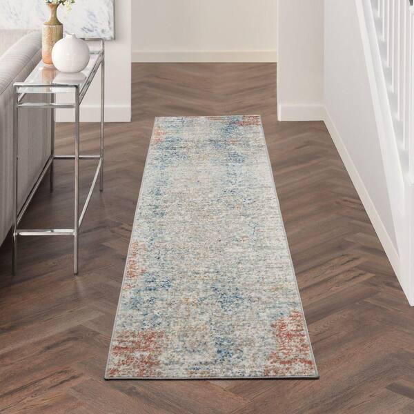 Concerto Ivory/Multi 2 ft. x 10 ft. Abstract Contemporary Kitchen Runner Area Rug