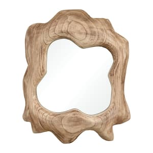 Millston 15 in. W x 19 in. H Wood Natural Wall Mirror