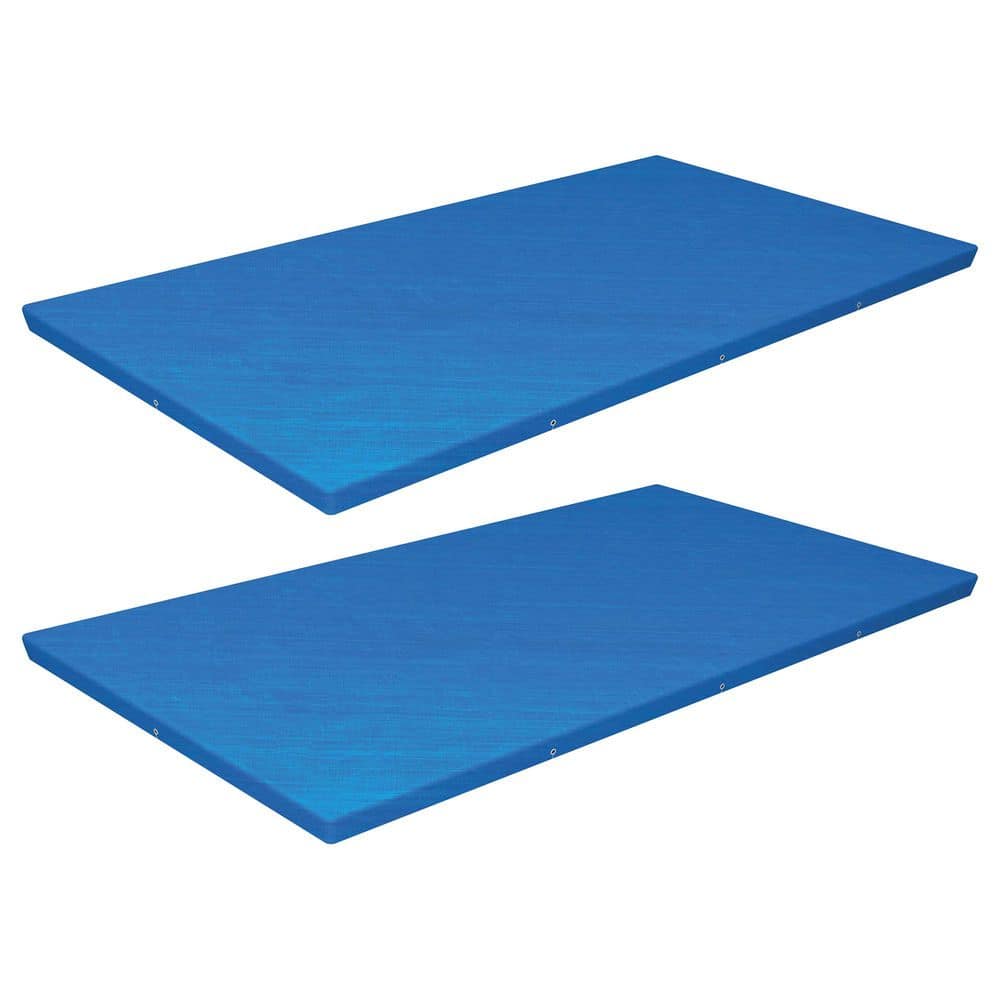 planpo スクエアトレイ　ペールブルー Bestway Flowclear Rectangular Above Ground Pool Cover, (Cover Only