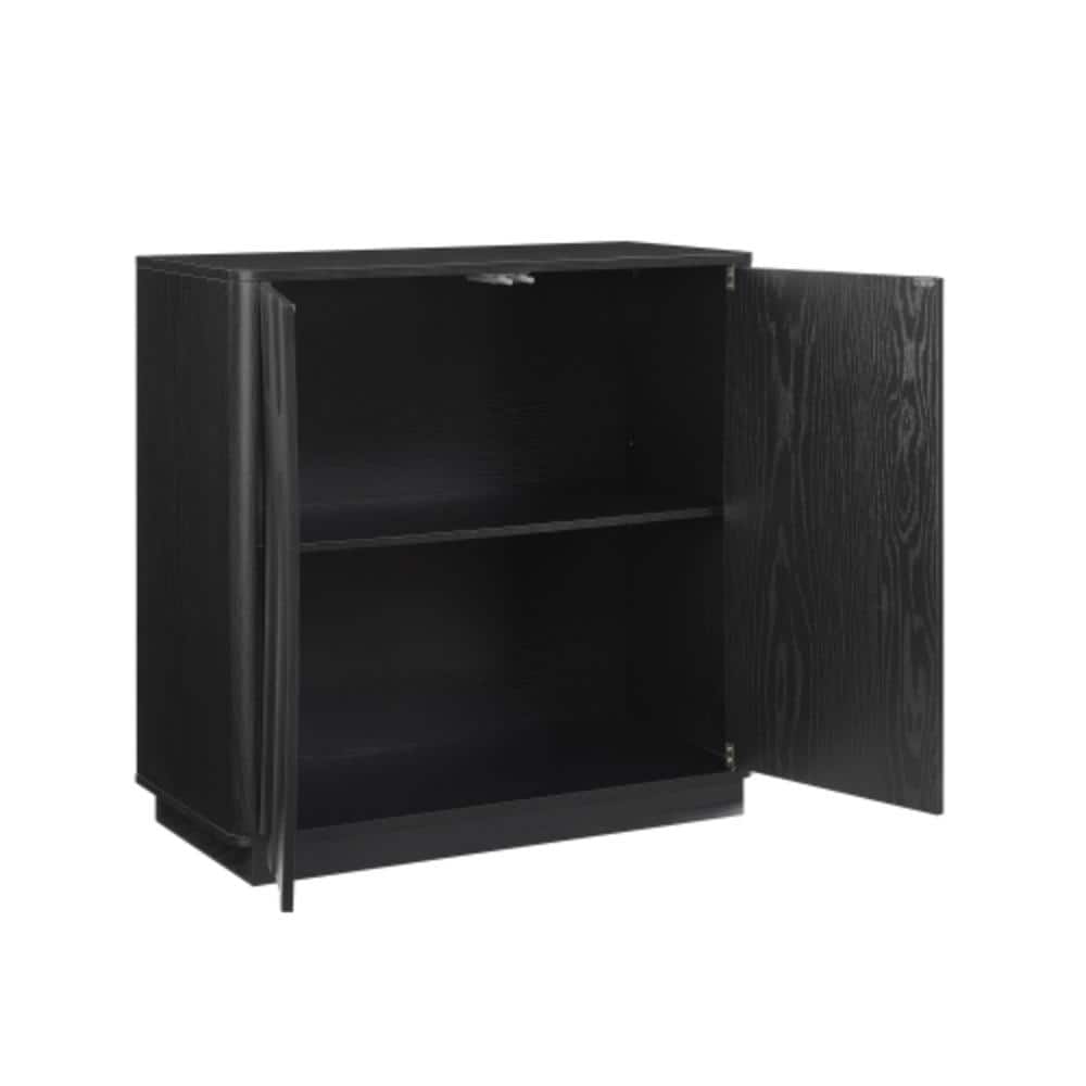31.5 in. W x 15 in. D x 31.5 in. H Bathroom Black Linen Cabinet with Adjustable Shelves