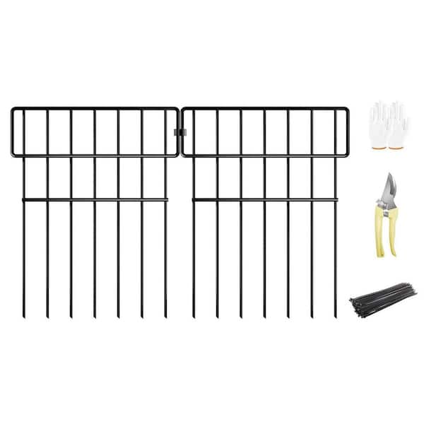 Justincity No Dig Animal Barrier Fence 17 in Height Rustproof Metal Decorative Garden Edging Fence for Yard and Pets 27 Ft Length