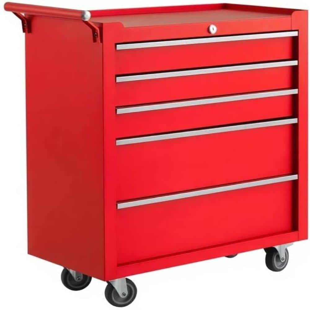 24x13x25 in. Red 4-Drawer Tool Chest Tool Storage Cabinet with and Lock, Rolling Tool Cart Organizer for Workshop price history on PriceWatchPro