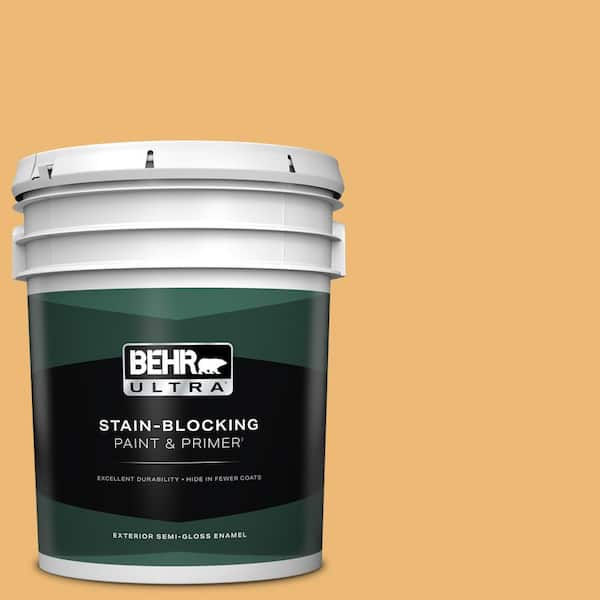 BEHR ULTRA 5 gal. #BIC-29 Kernel Semi-Gloss Enamel Exterior Paint & Primer