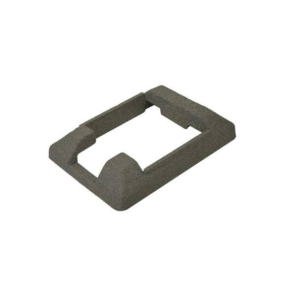 SimTek 5 in. x 5 in. Composite Gray Fence End Post Concrete Bracket Skirt