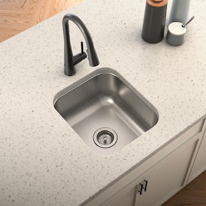 1800 Series Stainless Steel 16.5 Single Bowl Undermount Kitchen Sink with 8 in. Depth