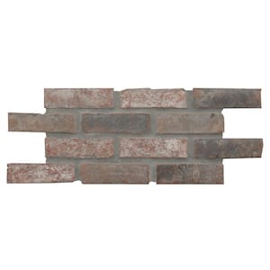 BrickStaks Noble Red Clay Brick 11 in. W x 28 in. L Mosaic Sheet Wall Tile (8.7 sq. ft./Case)