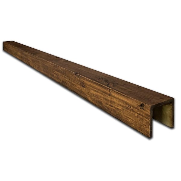 NextStone 6 in. x 6 in. x 8 ft. Peruvian Walnut Knotty Pine Faux Wood BeamBMKP96PW The