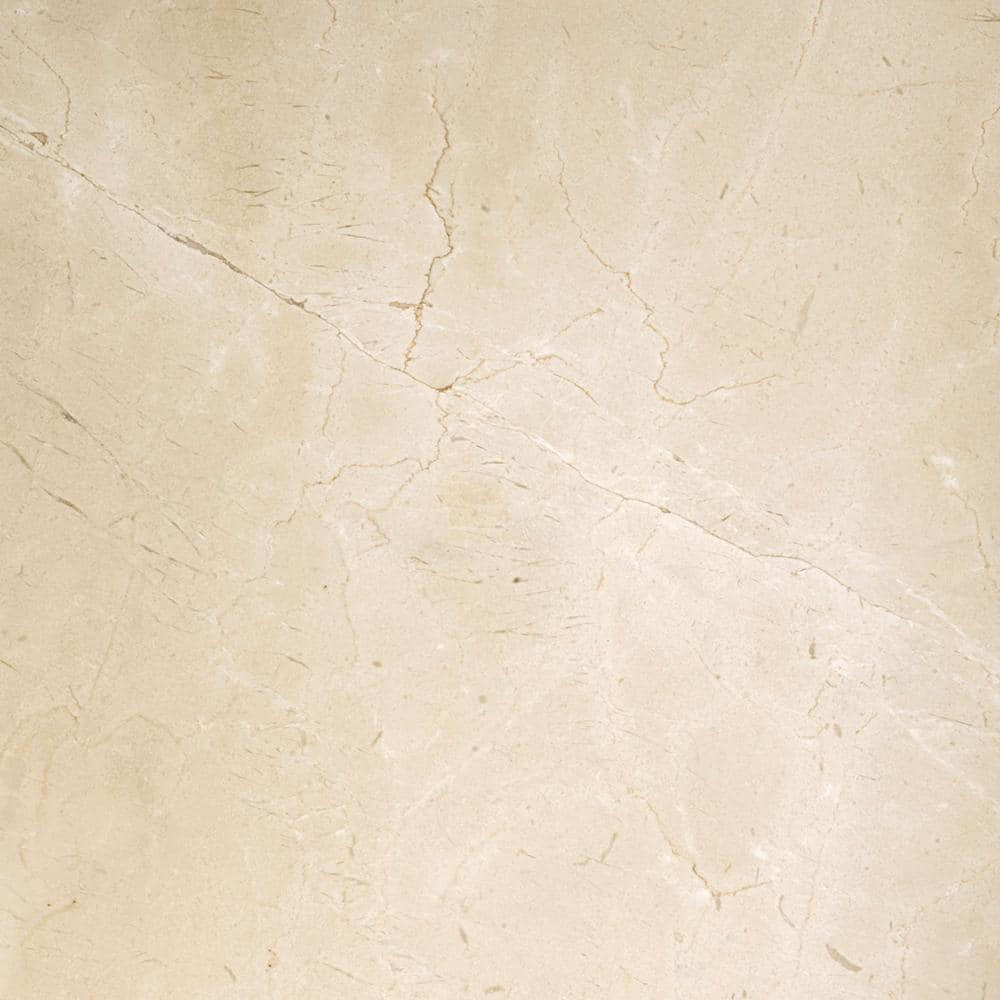 Crema Marfil Polished Marble 24" x 24" Tile