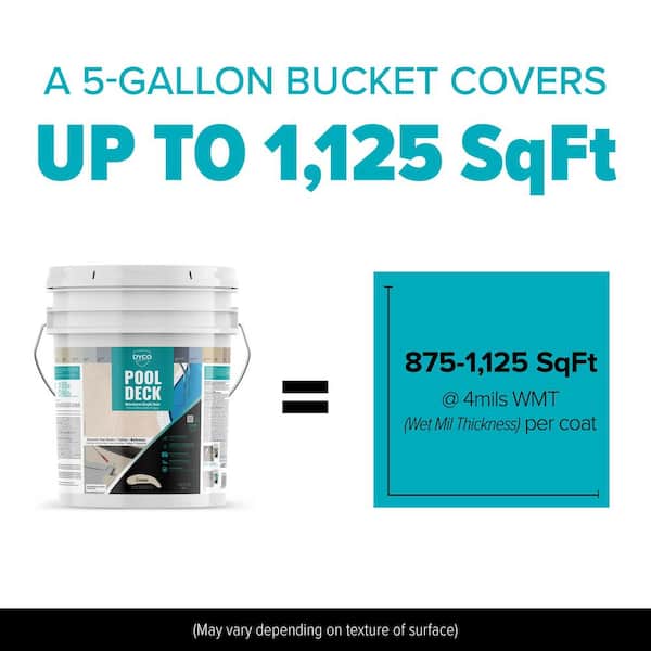 Dyco Paints - Pool Deck 5 gal. 9060 Cream Low Sheen Waterborne Acrylic Stain