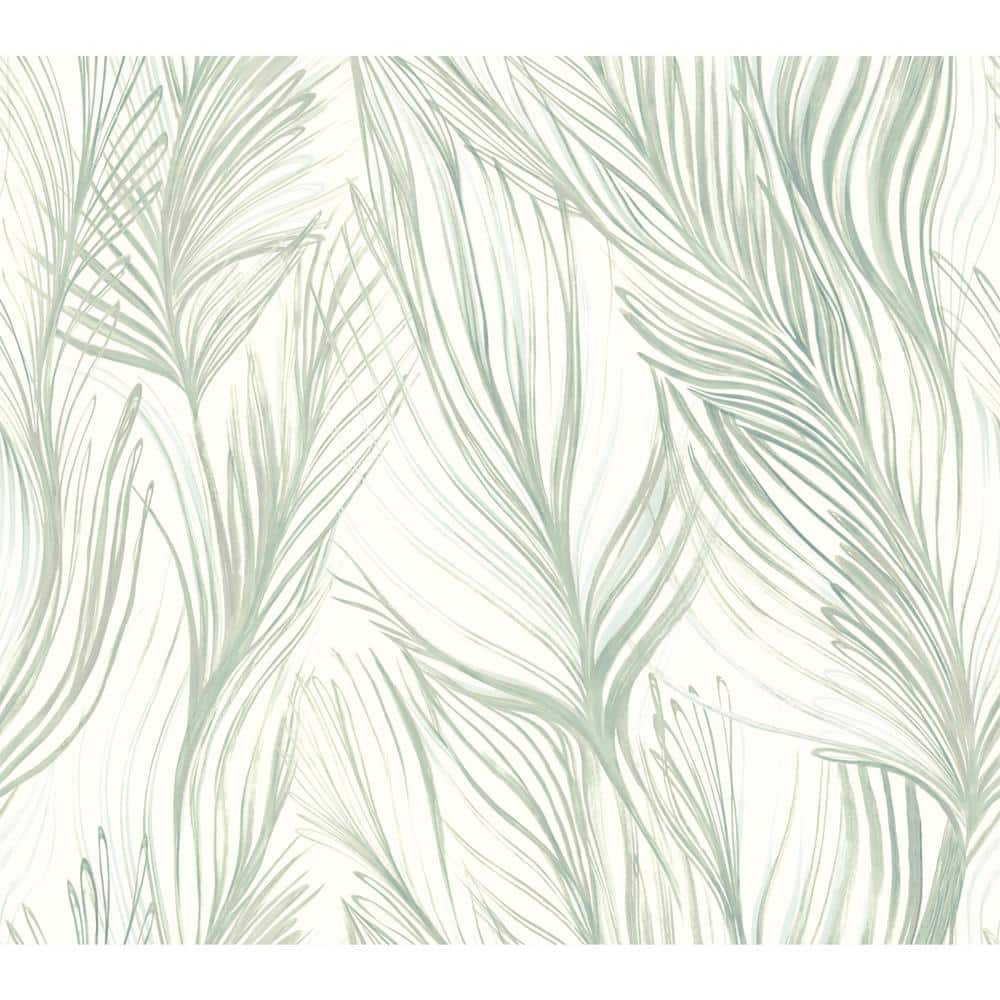 Light Blue Nonwoven Botanical Dreams Wallpaper Roll