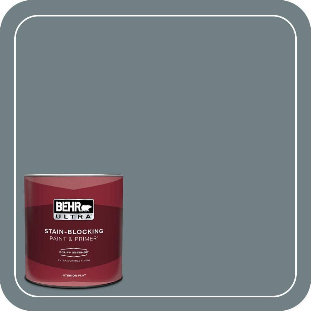1 qt. #BXC-48 Courtyard Blue Extra Durable Flat Interior Paint & Primer price history on PriceWatchPro