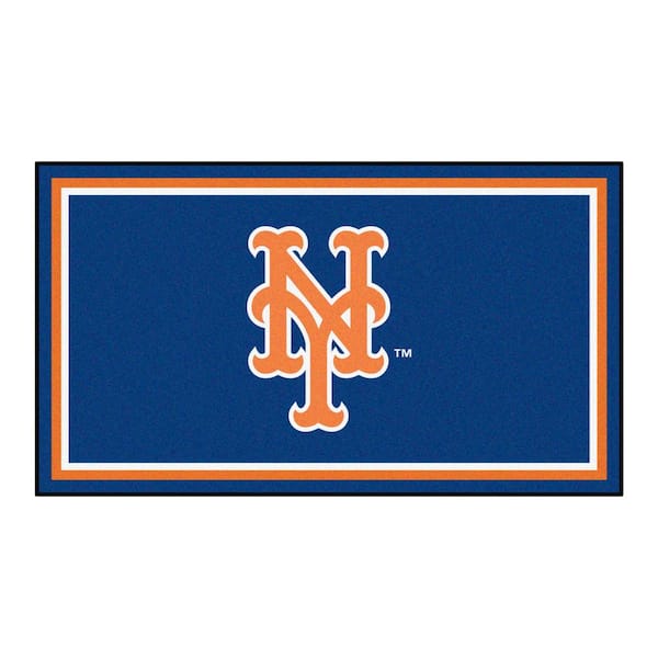 FANMATS New York Mets Blue 3 ft. x 5 ft. Plush Area Rug
