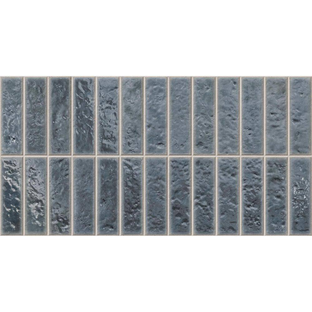 Giorbello Spanish Villora Slate Blue 12 in. x 24 in. Glazed