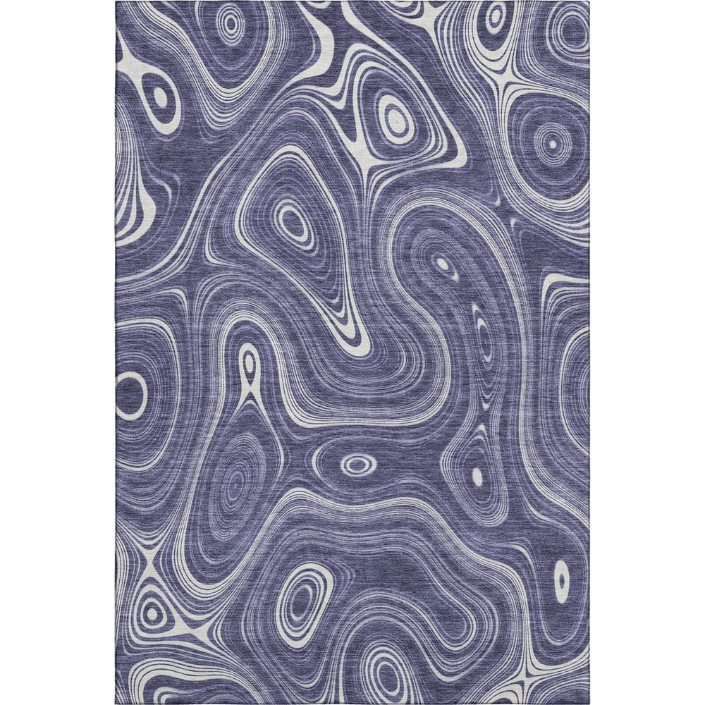 Mayfield Premium Machine Washable Abstract AMF2097 Plum 3 ft. x 5 ft. Area Rug price history on PriceWatchPro