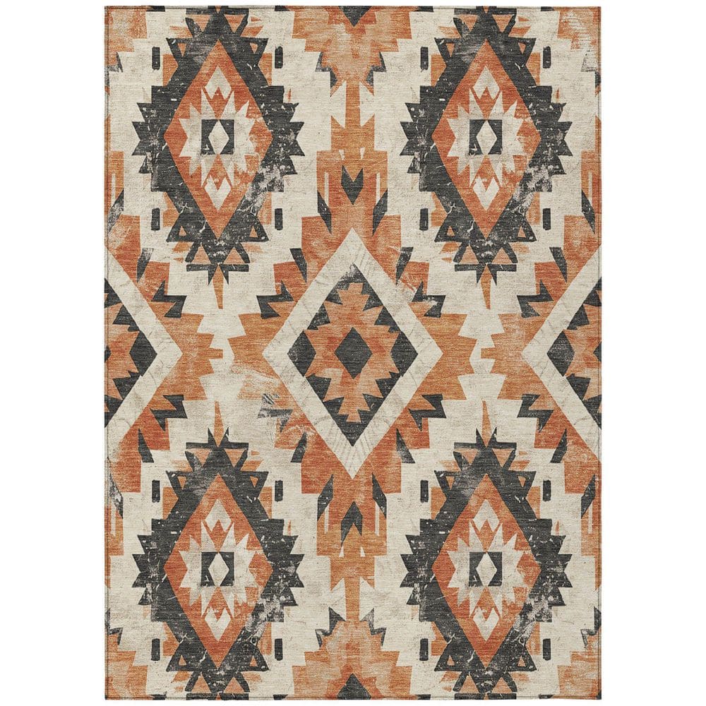 Chantille Machine Washable Indoor/Outdoor Abstract ACN1878 Terracotta 8 ft. x 10 ft. Accent Rug price history on PriceWatchPro