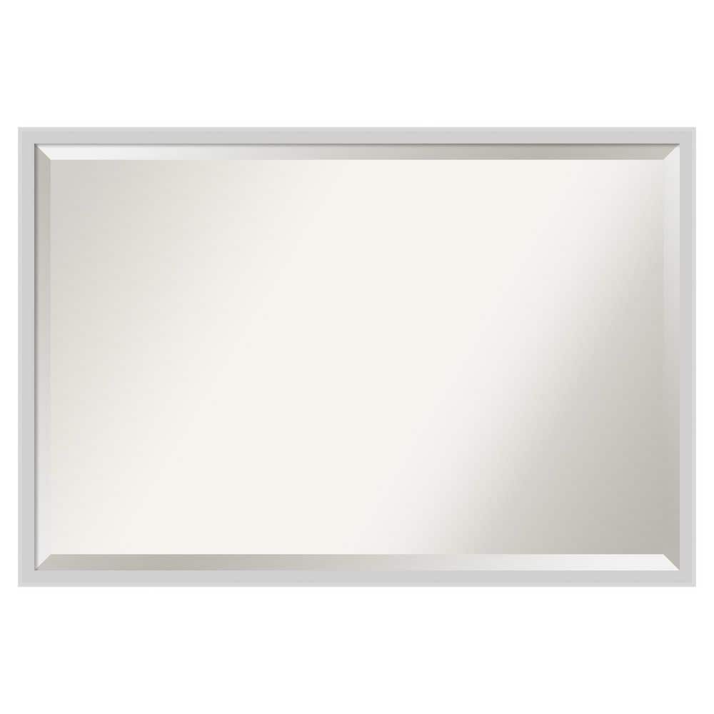 Incline Silver 37.5 in. x 25.5 in. Beveled Modern Rectangle Wood Framed Bathroom Wall Mirror price history on PriceWatchPro