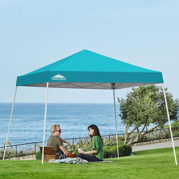 EAGLE PEAK 10 ft. W x 10 ft. D Slant Leg Pop-Up Canopy Tent