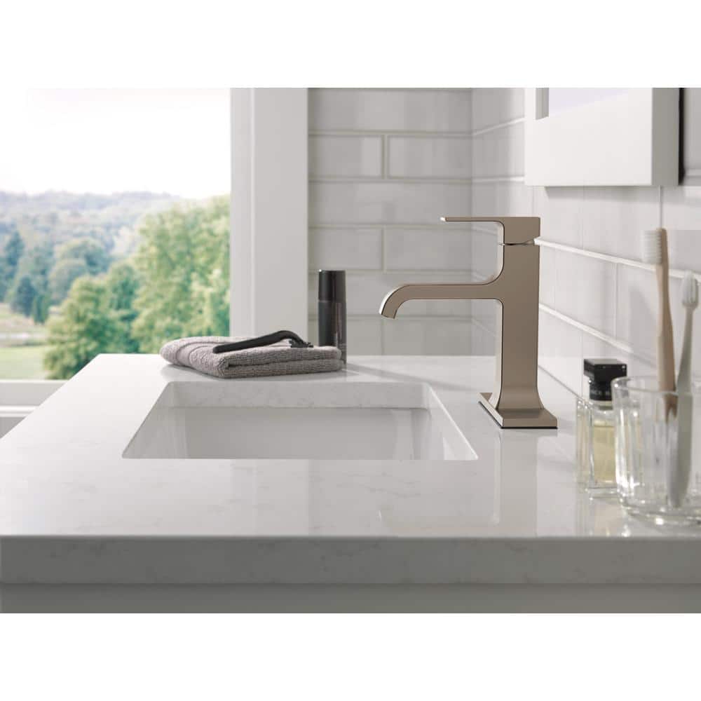 Velum Brushed Nickel Single Hole Bathroom Faucet with Drain Assembly