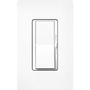 Diva Dimmer Switch for Electronic Low Voltage, 300-Watt/Single-Pole or 3-Way, Brilliant White (DVSCELV-303P-BW)