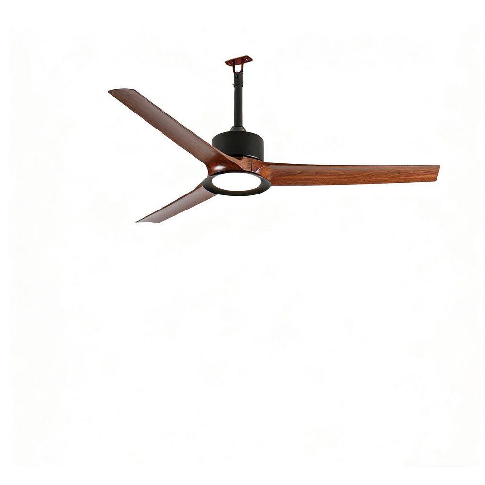 AurCore 52 in. Matte Black IP65 Downrod Standard Outdoor hanging Ceiling Fan with Light, Remote Included for Patio Porch price history on PriceWatchPro