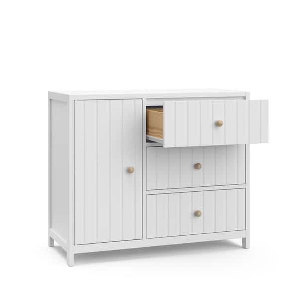 Teddi White 3 drawer 39.29 in. Wide Combo Dresser