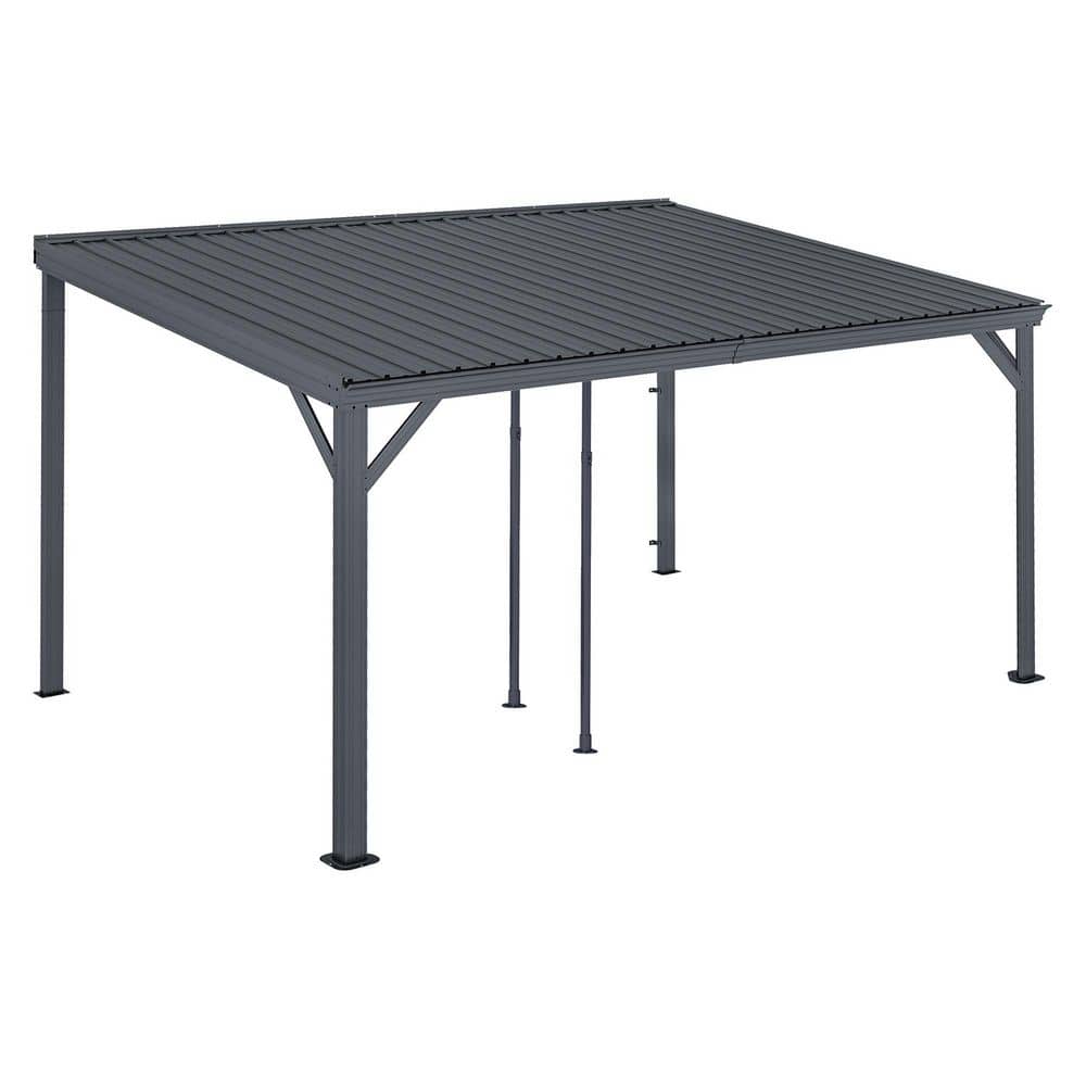 10 ft. x 14 ft. Gray Contemporary Hardtop Wall Mounted Gazebo price history on PriceWatchPro