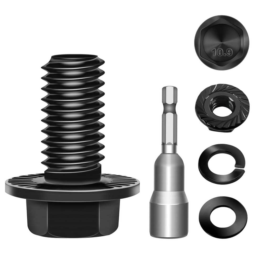 M8 x 16 mm Black Oxide Zinc Flanged Bolt (10-Pack), Class 10.9 Alloy Steel Bolt Set price history on PriceWatchPro