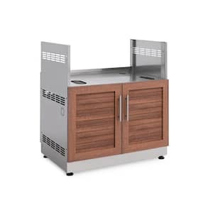 Stainless Steel 33 in. W x 36.5 in. H x 23 in. D Outdoor Kitchen Grove Insert Gas Grill Cabinet