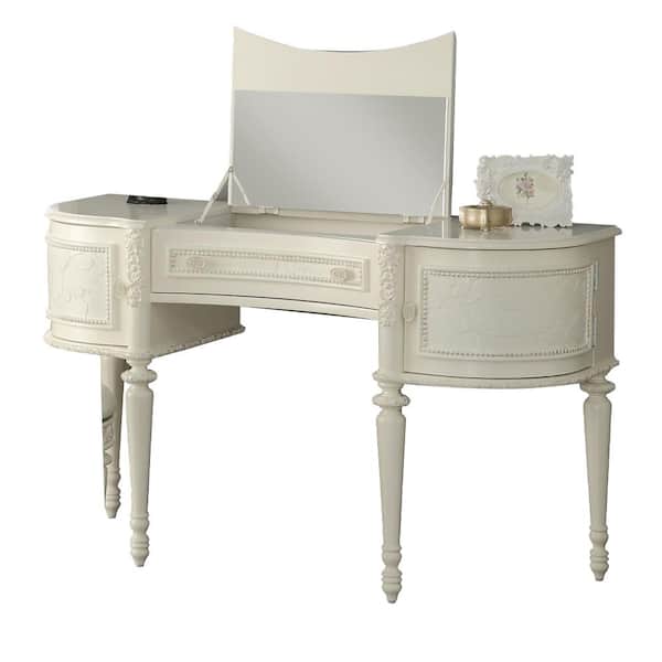 Acme Furniture Dorothy 1 piece Ivory Finish Makeup Vanity