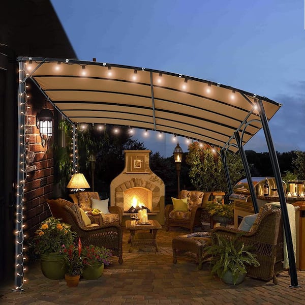 Have a question about AECOJOY 10 ft. x 13 ft. Beige Outdoor Sun Shade  Awning Patio Cover with Steel Stand? - Pg 1 - The Home Depot