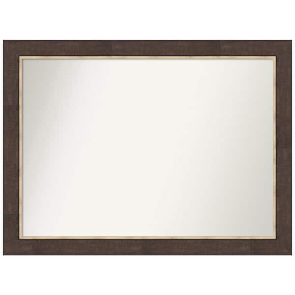 Amanti Art Lined Bronze 43 in. x 32 in. Non-Beveled Classic Rectangle Framed Wall Mirror in Bronze