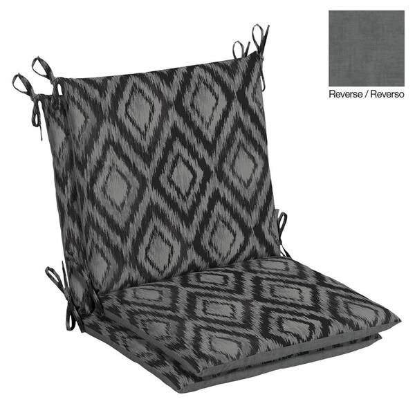 Hampton Bay Belcourt 20 x 37 Jackson Ikat Diamond Outdoor Dining Chair Cushion (2-Pack)