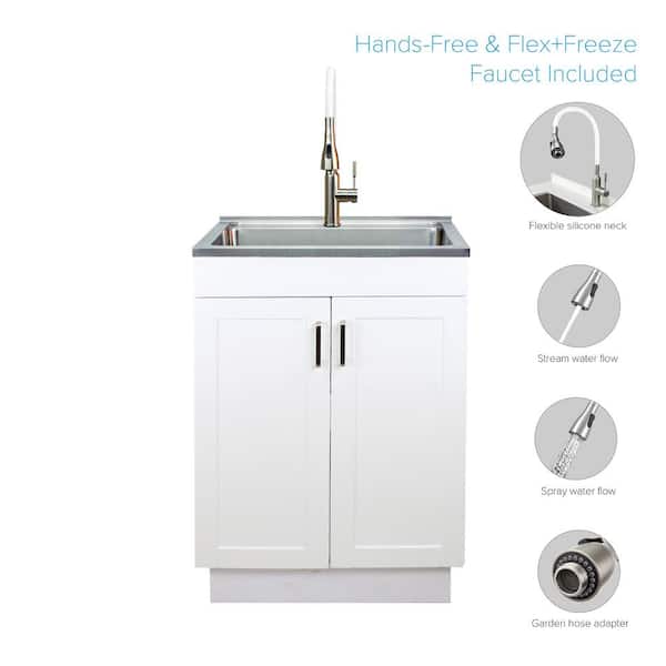 Stainless Steel Laundry Utility Sink, Home Depot Utility Cabinet Sink