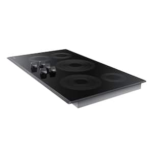36 in. Radiant Electric Cooktop in Fingerprint Resistant Black Stainless with 5 Burner Elements and Wi-Fi
