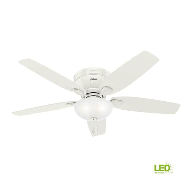 Hunter Kenbridge 52 in. LED Low Profile Indoor Fresh White Ceiling Fan