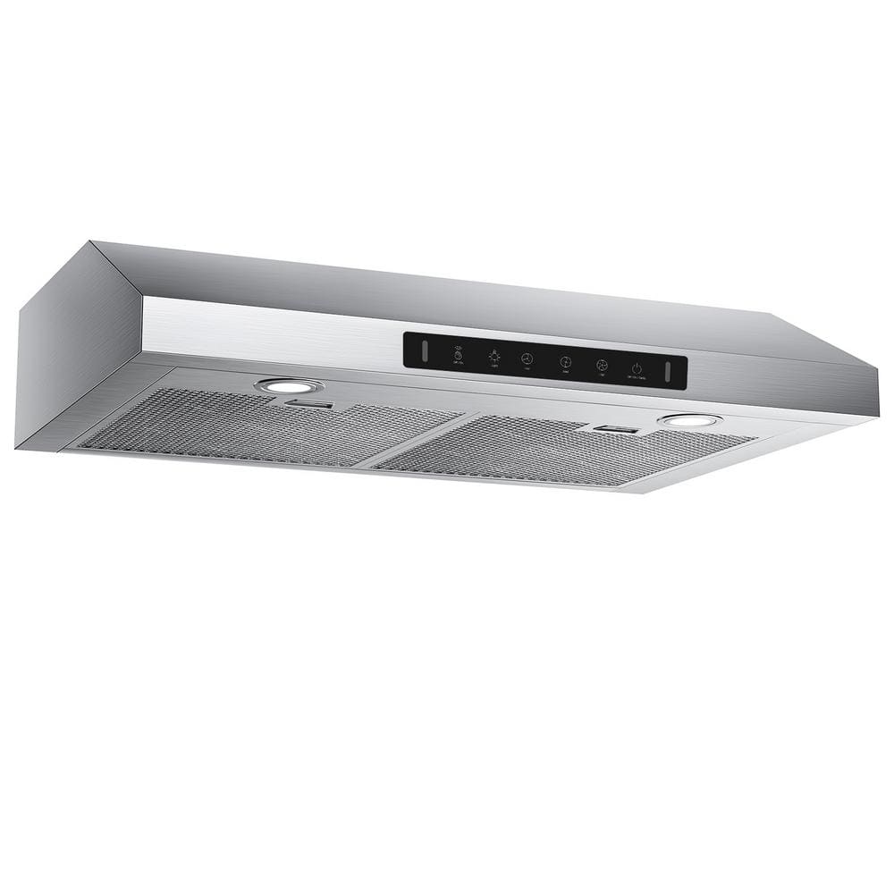30 in. 900CFM Ducted Under Cabinet Range Hood with Touch Display, LED Lighting and Permanent Filters in Stainless Steel