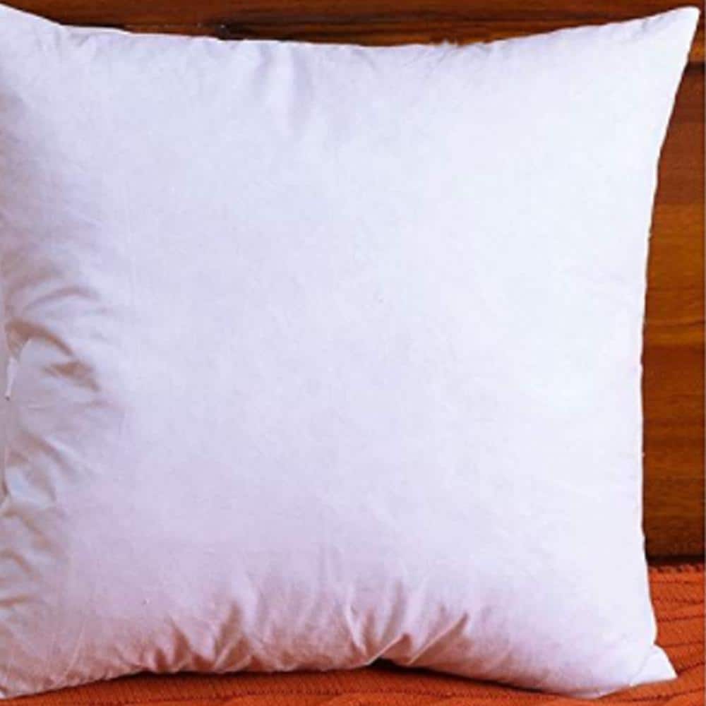 Silver Square Polyester Throw Pillow Insert 24 x 24