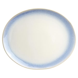 11.5in. Blue Reactive Glaze Stoneware Oval Serving Platter