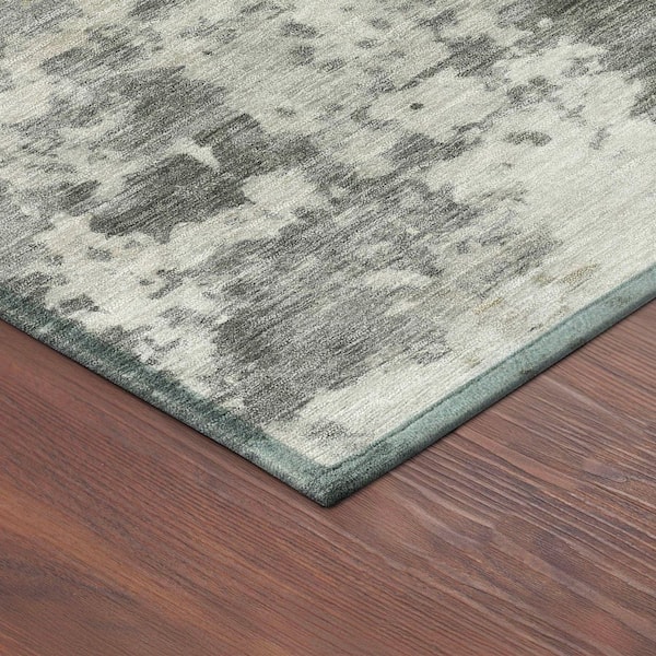 Chantille Machine Washable Indoor/Outdoor Abstract ACN2366 Pewter 2 ft. x 7 ft. Runner Rug