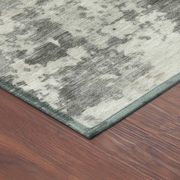 Chantille Machine Washable Indoor/Outdoor Abstract ACN2366 Pewter 8 ft. x 10 ft. Area Rug