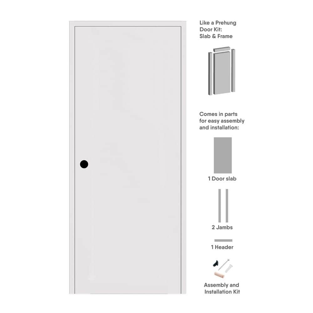 Flush DIY-Friendly 18 in. x 84 in. Right Hand Primed Solid Composite Core Wood Single Prehung Interior Door price history on PriceWatchPro