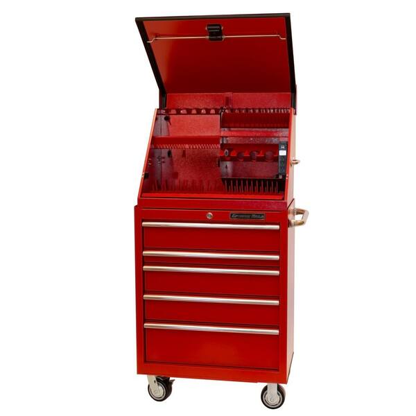 Extreme Tools 30 in. Portable Workstation 5-Drawer Tool Chest and Cabinet Combo in Red