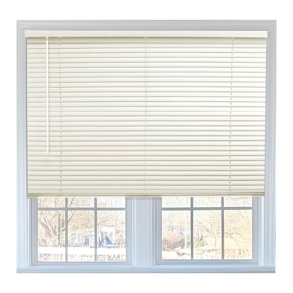 Chicology Alabaster Cordless Room Darkening Vinyl Mini Blind with 1 in