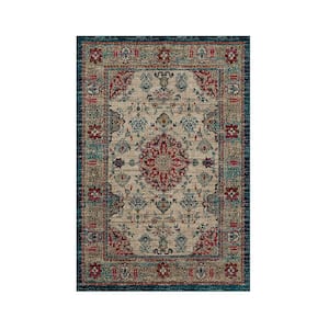 Fitzgerald 4 ft. x 6 ft. Oyster Abstract Area Rug