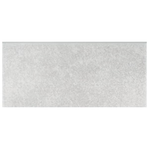 Twenties Bullnose Grey 3-1/2 in. x 7-3/4 in. Matte Ceramic Floor and Wall Tile Trim