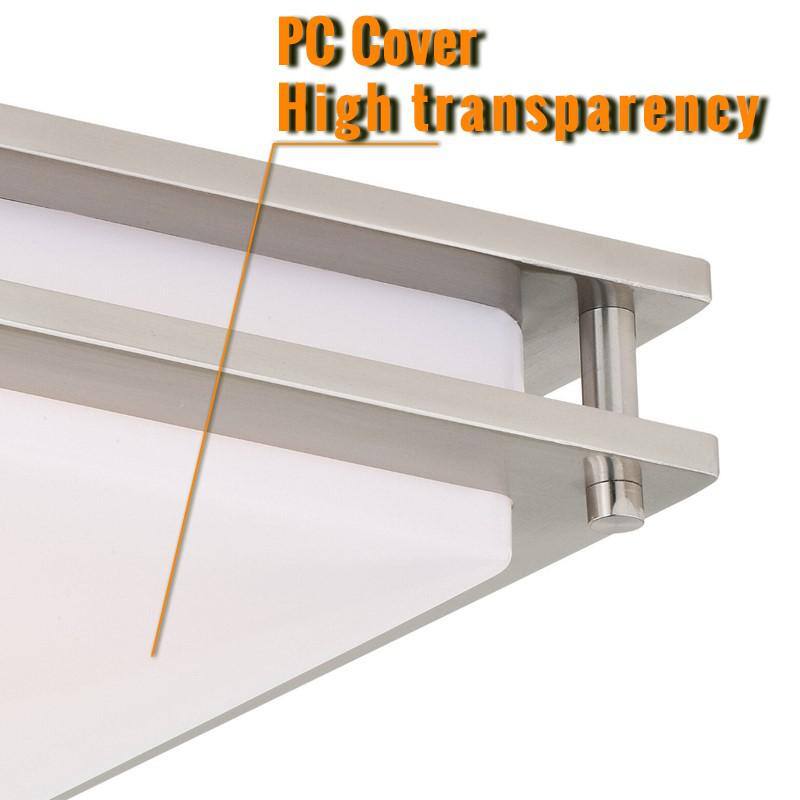 Sleek 12" Brushed Nickel LED Square Flush Mount with White Acrylic Shade